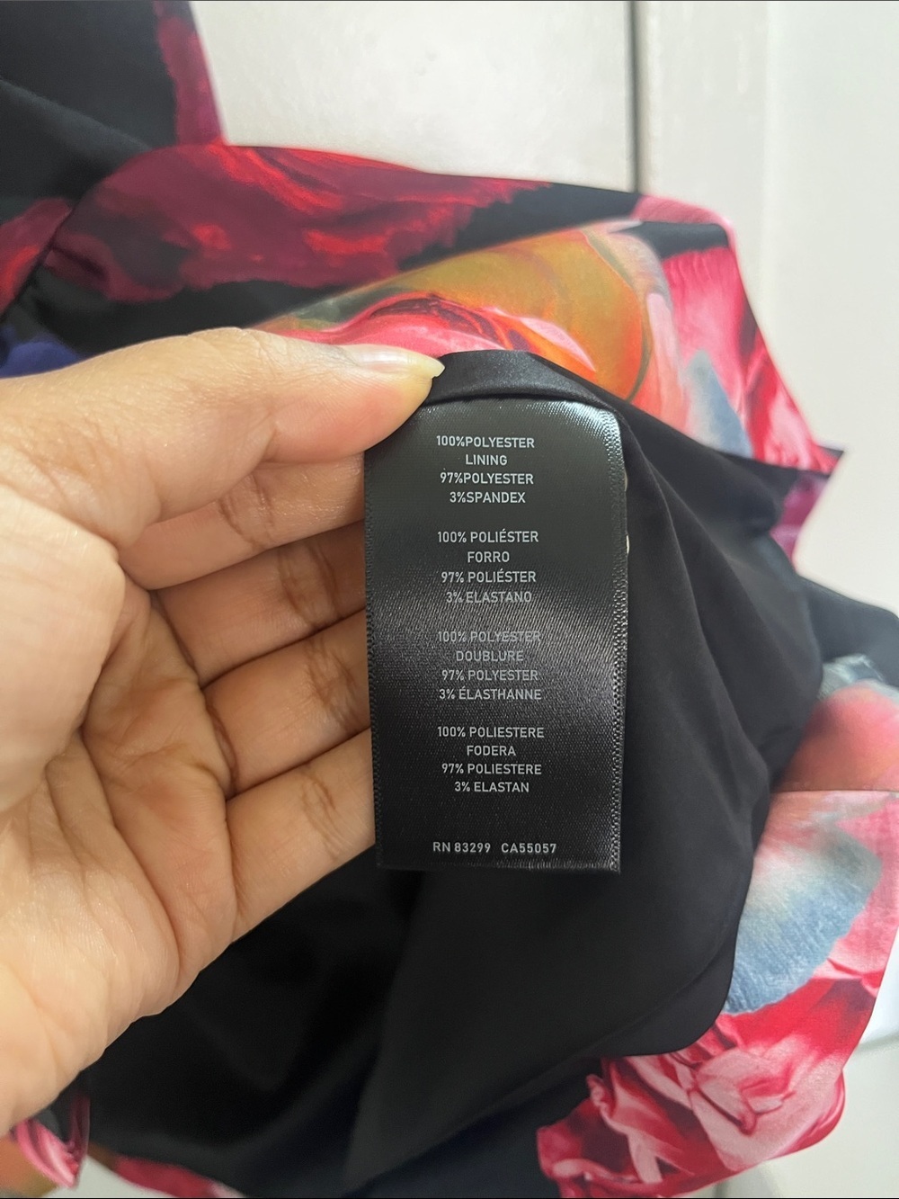 Isaac Mizrahi Black Floral Peplum Tank with Multicolor Blooms - Picture 3 of 6